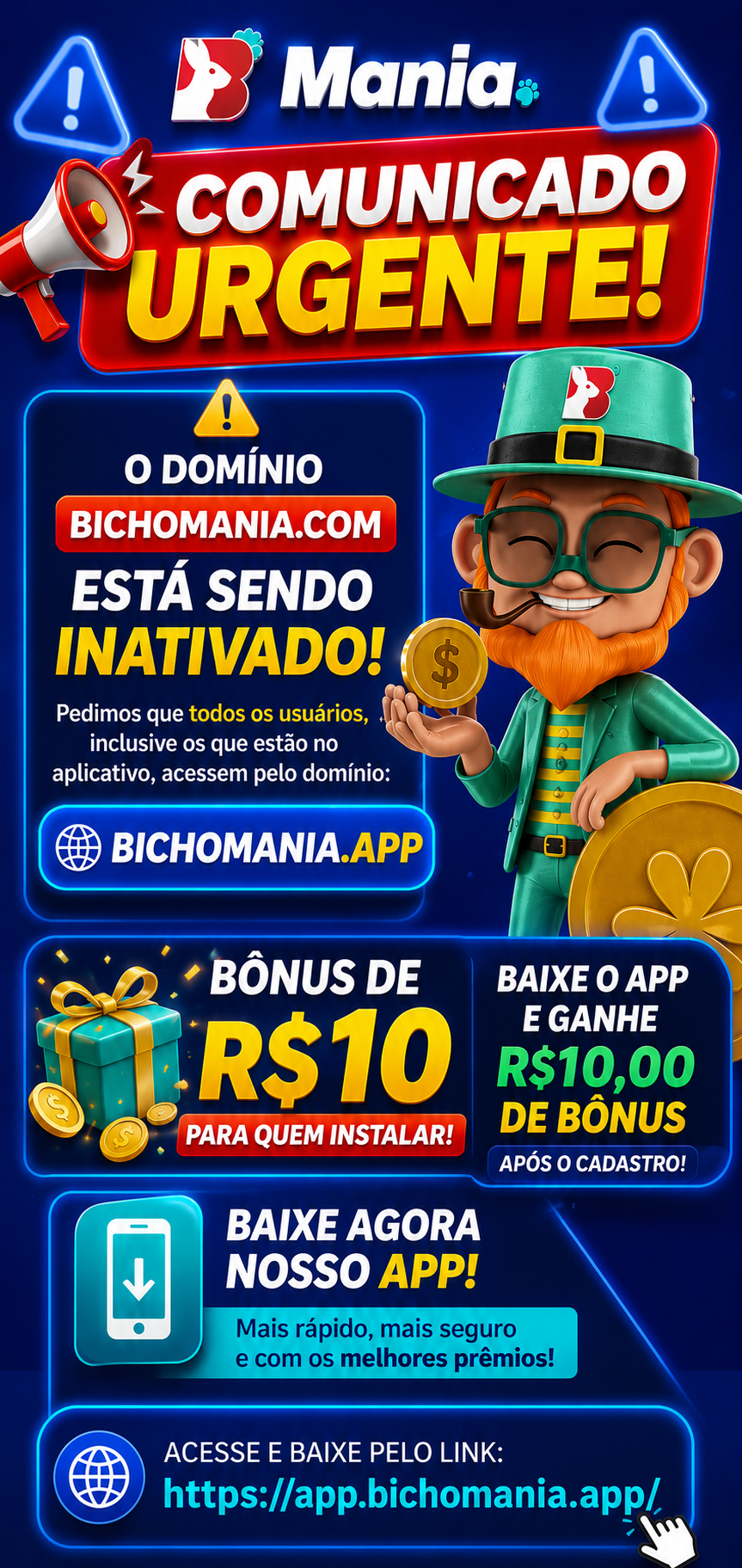 Comunicado urgente: o domínio bichomania.com está sendo inativado. Migre para bichomania.app.